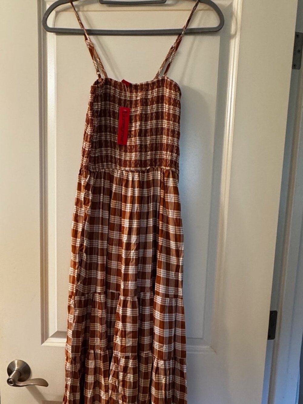 Women's Homegrown Brown Palaka Dress - Size Small/Medium
